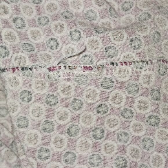 J Jill Tunic Blouse Burgundy Geometric Stretch 3/4 Sleeve Womens Size XS - Picture 7 of 7